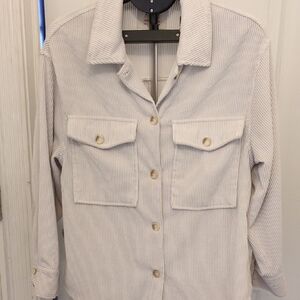 Ashley By 26 International Cream Ribbed Top